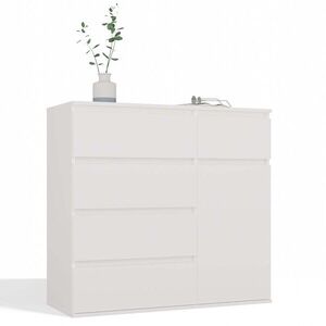 Komoda Malwa 1D5S 100 cm biela vyobraziť