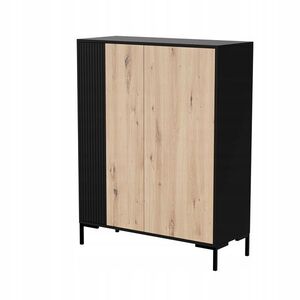 Komoda Merci 100 cm čierna/dub artisan vyobraziť