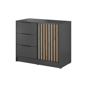 Komoda Nelly 2D 105 cm grafit/remeselný dub vyobraziť