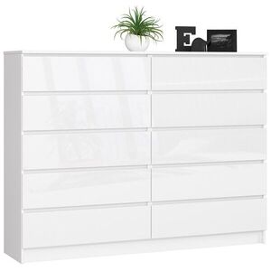 Komoda Rollo K 160 cm biela lesklá vyobraziť