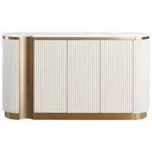Komoda Stilig ST917 158 cm ecru/zlatá/mramor vyobraziť