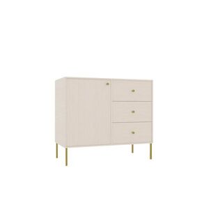 Komoda Tilina 1D 3S 84 cm béžová/zlatá vyobraziť