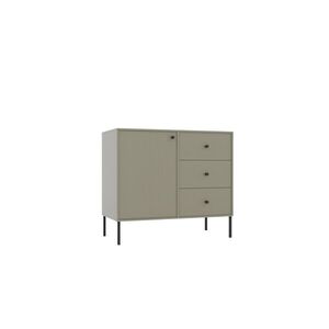 Komoda Tilina 1D 3S 84 cm eukalyptus/čierna vyobraziť