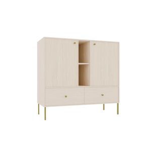 Komoda Tilina 2D 2S 2P 100 cm béžová/zlatá vyobraziť