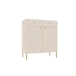 Komoda Tilina 2D 2S 84 cm béžová/zlatá vyobraziť