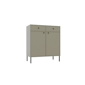 Komoda Tilina 2D 2S 84 cm eukalyptus/čierna vyobraziť