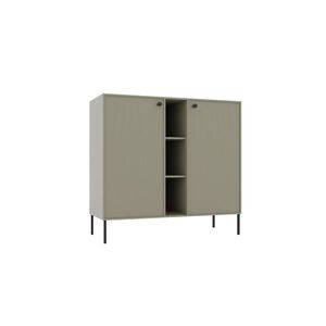 Komoda Tilina 2D 3P 100 cm eukalyptus/čierna vyobraziť