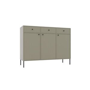 Komoda Tilina 3D 3S 125 cm eukalyptus/čierna vyobraziť
