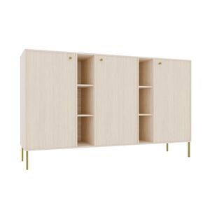 Komoda Tilina 3D 6P 155, 7 cm béžová/zlatá vyobraziť