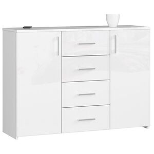 Komoda Torvi K 110 cm biela lesklá vyobraziť
