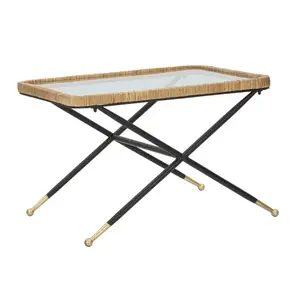 Konferenčný stolík Barth 70 cm hnedý/čierny vyobraziť