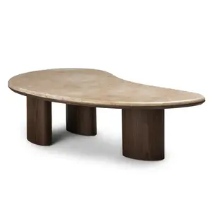 Konferenčný stolík Essence 110 cm orech tmavý/mramor vyobraziť