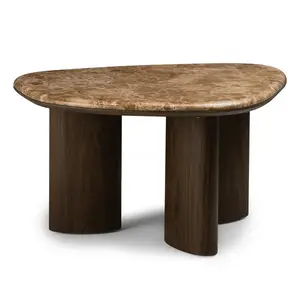 Konferenčný stolík Essence 75 cm orech tmavý/mramor vyobraziť