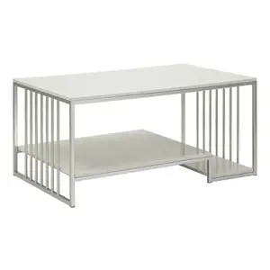 Konferenčný stolík Kayseri 90 cm mramor/strieborný vyobraziť