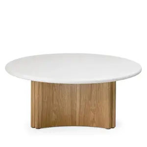Konferenčný stolík Marlo 80 cm krémový/dub prírodný vyobraziť