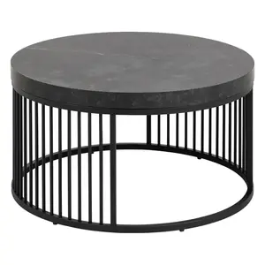Konferenčný stolík Strington 65 cm čierny mramor vyobraziť