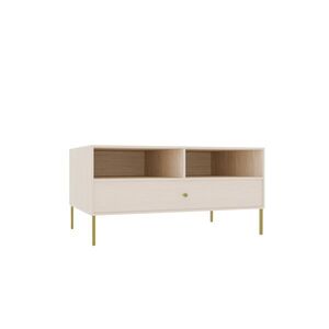 Konferenčný stolík Tilina 100 cm béžový/zlatý vyobraziť