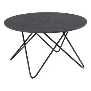 Konferenčný stolík Wyre 80 cm čierny mramor vyobraziť