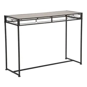 Konzolový stolík Essential 110 cm čierny/hnedý vyobraziť
