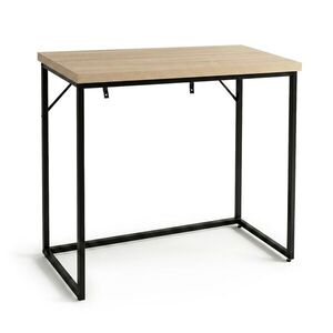 Konzolový stolík Origo 90 cm čierny/dub Sonoma vyobraziť