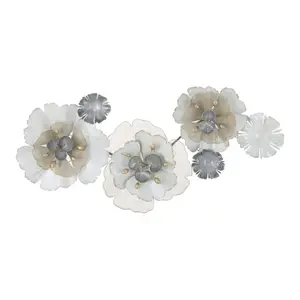 Kovová nástenná dekorácia Flowery 119x60 cm viacfarebná vyobraziť