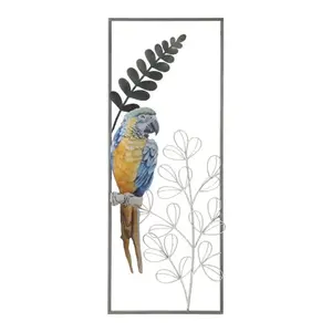 Kovová nástenná dekorácia Parrot 28, 6x74, 3 cm viacfarebná vyobraziť
