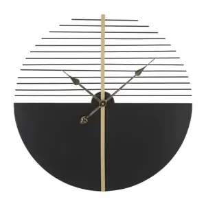 Kovové nástenné hodiny Stick 60 cm čierne/zlaté vyobraziť