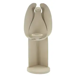 Kovový svietnik Anjel 30 cm krémový vyobraziť