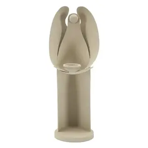 Kovový svietnik Anjel 37 cm krémový vyobraziť