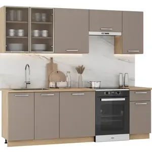 Kuchynská linka Alicante 240 cm dub Cremona/béžová vyobraziť