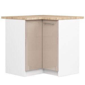 Kuchynská rohová skrinka Olivie S 90 cm biela/cappuccino vyobraziť