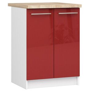 Kuchynská skrinka Olivia S 60 cm 2D bielo-červená vyobraziť
