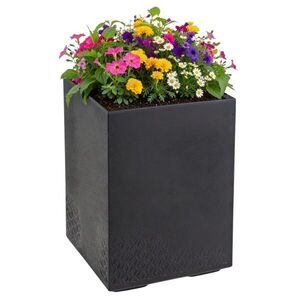 Kvetináč na kolieskach BETONIQUE 60x40 cm čierny vyobraziť
