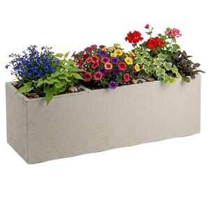 Kvetináč na kolieskach BETONIQUE 90x30 cm béžový vyobraziť