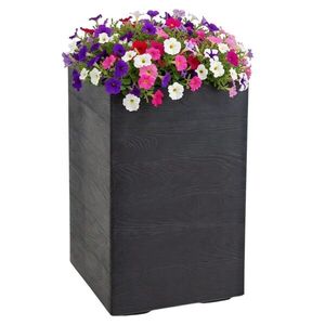 Kvetináč na kolieskach BETONIQUE I 60x40 cm čierny vyobraziť