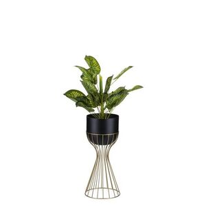 Kvetináč na stojane LOFT IV 46 cm zlatý/čierny vyobraziť