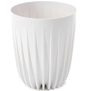 Kvetináč PRÚŽKOVANÝ ECO VII 19 cm biely vyobraziť