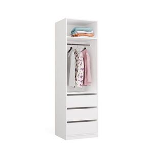 Modulárna otvorená šatníková skriňa Openo 1W1P3S 60 cm biela vyobraziť