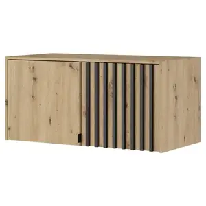 Nástavec na skriňu Nelly 105 cm dub artisan/čierny vyobraziť
