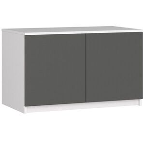 Nástavec na skriňu Star 90 cm biely/šedý grafit mat vyobraziť