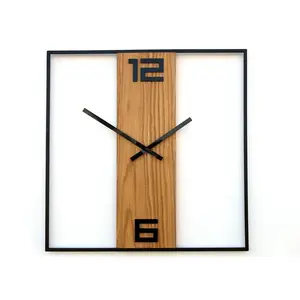 Nástenné hodiny Arabic Ramka 50 cm hnedé/čierne vyobraziť