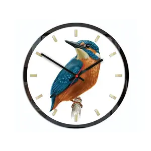 Nástenné hodiny Bird Unikat biele vyobraziť