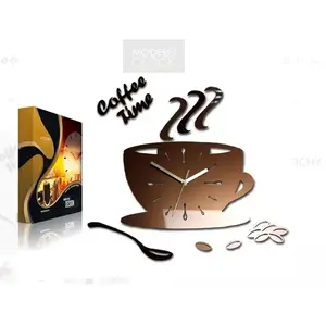 Nástenné hodiny Coffe medené vyobraziť