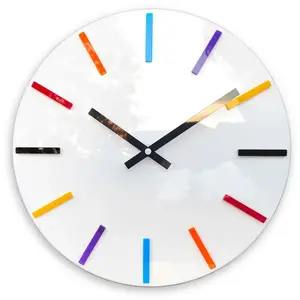 Nástenné hodiny Colorfull 32 cm biele/farebné vyobraziť