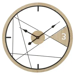 Nástenné hodiny Geometrické 60 cm hnedá/čierna vyobraziť