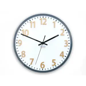 Nástenné hodiny Hakuro 30 cm šedé/zlaté vyobraziť