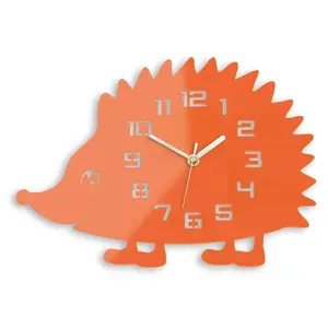 Nástenné hodiny Jež 34 cm oranžové vyobraziť
