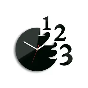 Nástenné hodiny Numero čierne vyobraziť