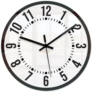 Nástenné hodiny Oskar 30 cm biele/čierne vyobraziť