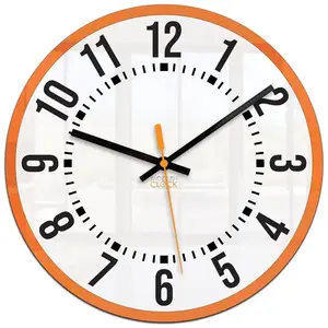 Nástenné hodiny Oskar 30 cm biele/oranžové vyobraziť